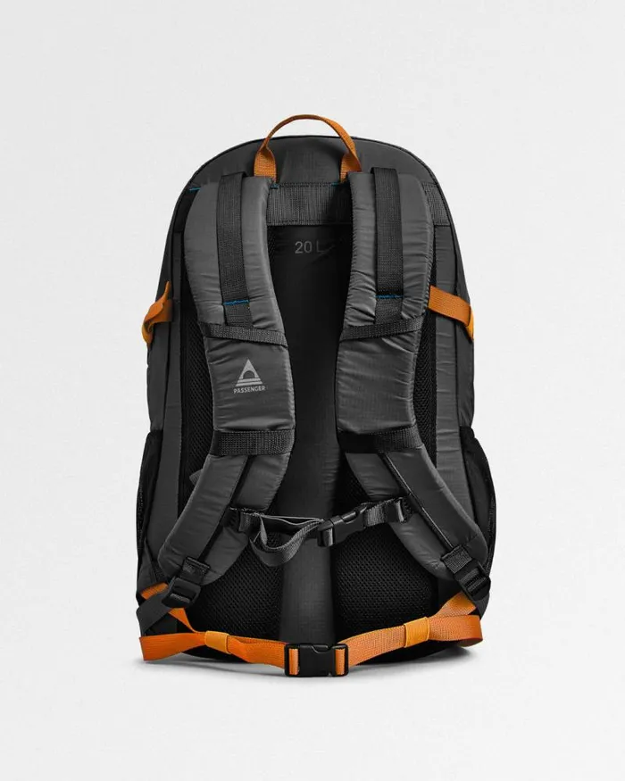 Passenger Backpacks and Bags Track Recycled 20L Backpack Black Black 8211 WomenMen