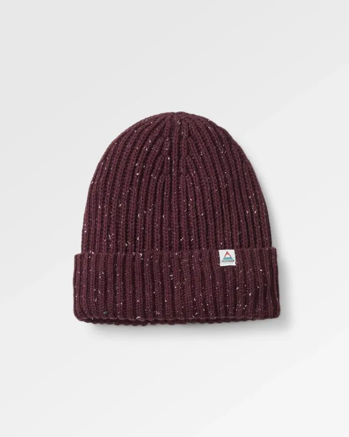 Passenger Beanies Fisherman 20 Recycled Cotton Beanie Wine Wine 8211 WomenMen