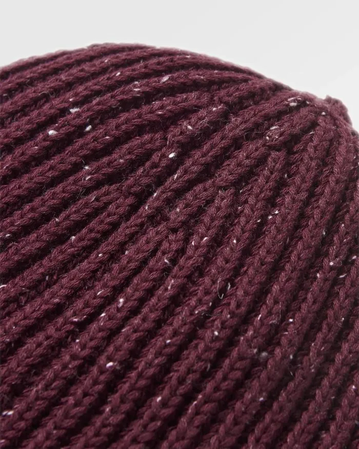 Passenger Beanies Fisherman 20 Recycled Cotton Beanie Wine Wine 8211 WomenMen