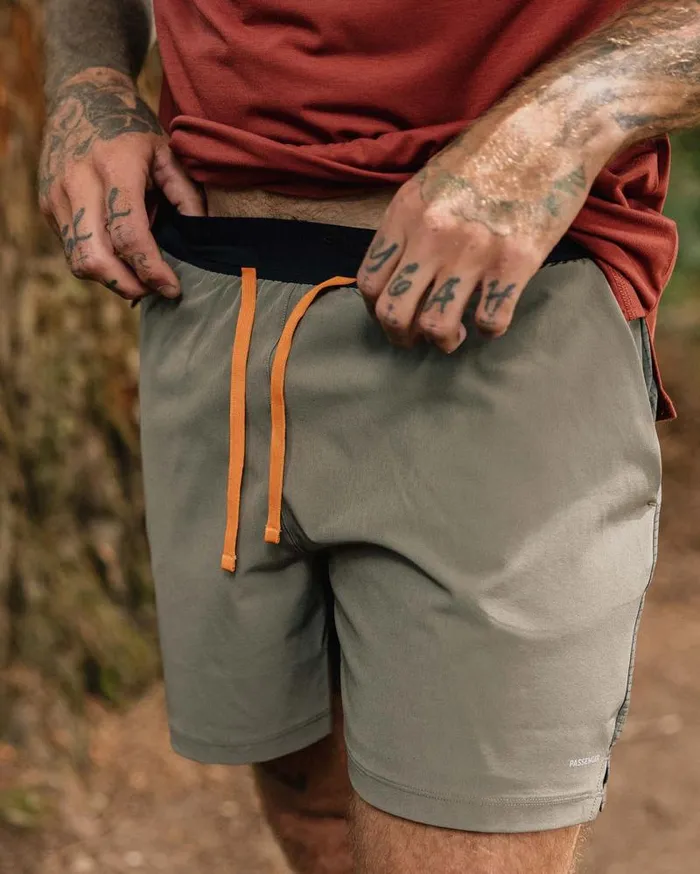 Passenger Bottoms Descent Trail Recycled Shorts Dusty Olive Dusty Olive 8211 Men
