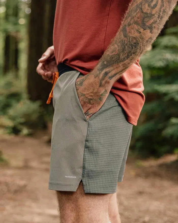 Passenger Bottoms Descent Trail Recycled Shorts Dusty Olive Dusty Olive 8211 Men