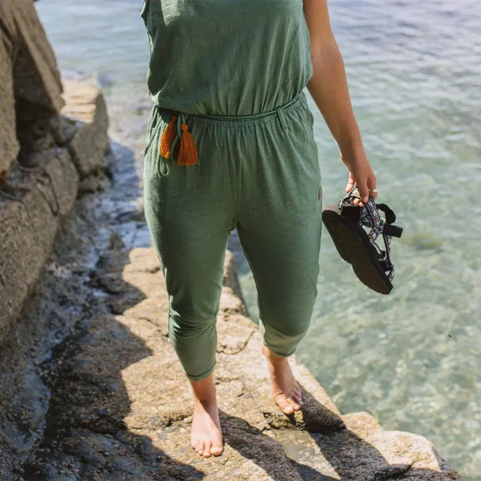 Passenger Bottoms Eva Recycled Cotton Jumpsuit Dark Ivy Dark Ivy 8211 Women