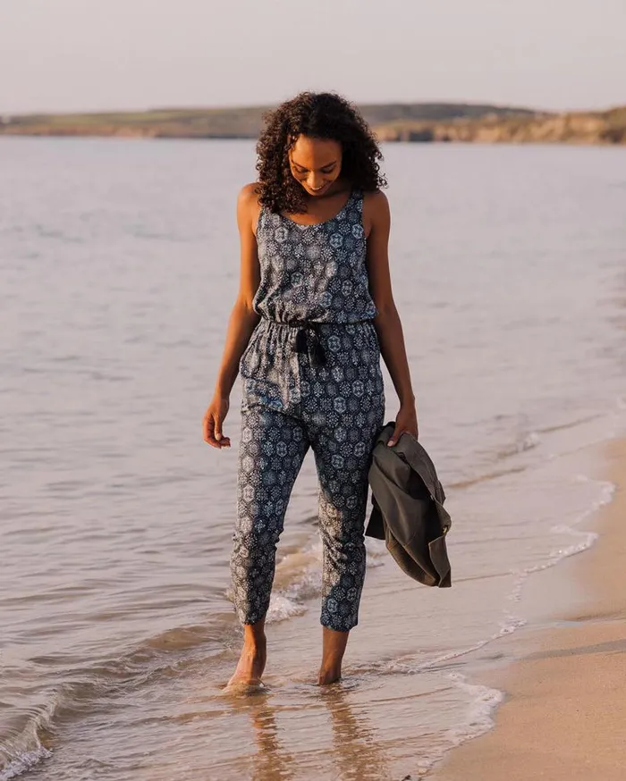 Passenger Bottoms Eva Recycled Cotton Jumpsuit Tile Dark Denim Tile Dark Denim 8211 Women