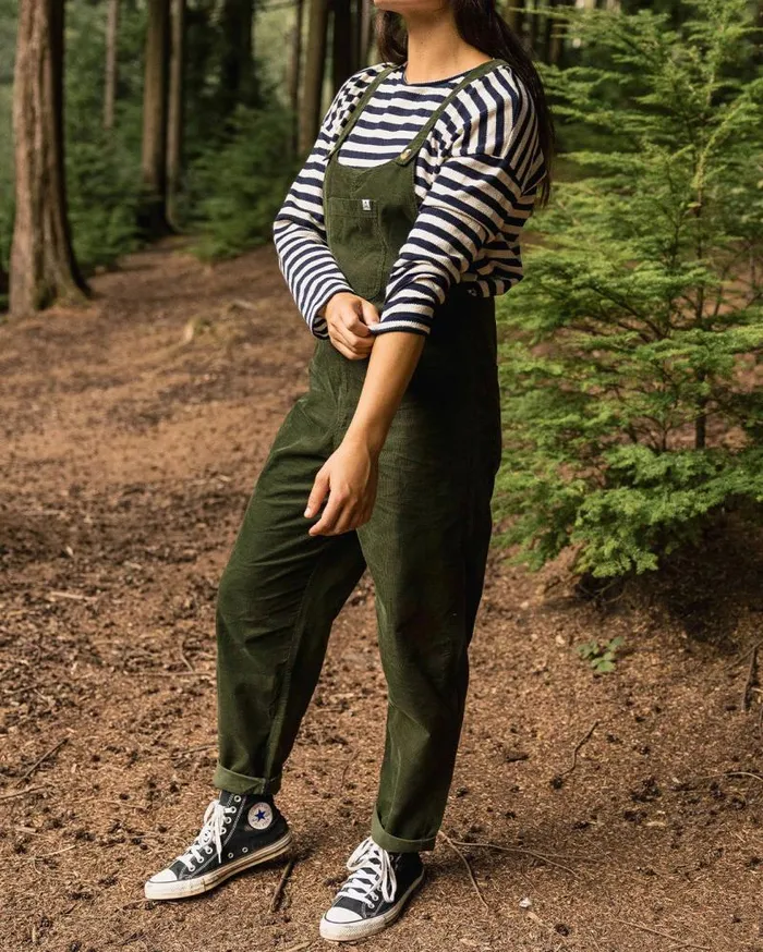 Passenger Bottoms Meadows Organic Cotton Cord Dungarees Fir Tree Fir Tree 8211 Women
