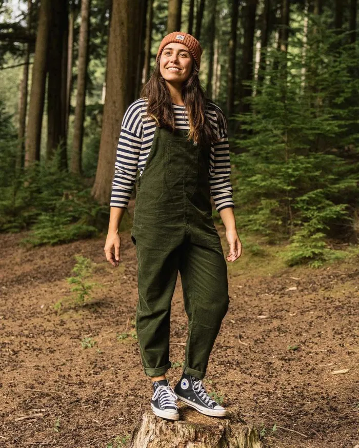 Passenger Bottoms Meadows Organic Cotton Cord Dungarees Fir Tree Fir Tree 8211 Women