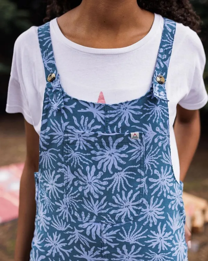 Passenger Bottoms Meadows Organic Cotton Cord Dungarees Seaweed Blue Steel Seaweed Blue Steel 8211 Women