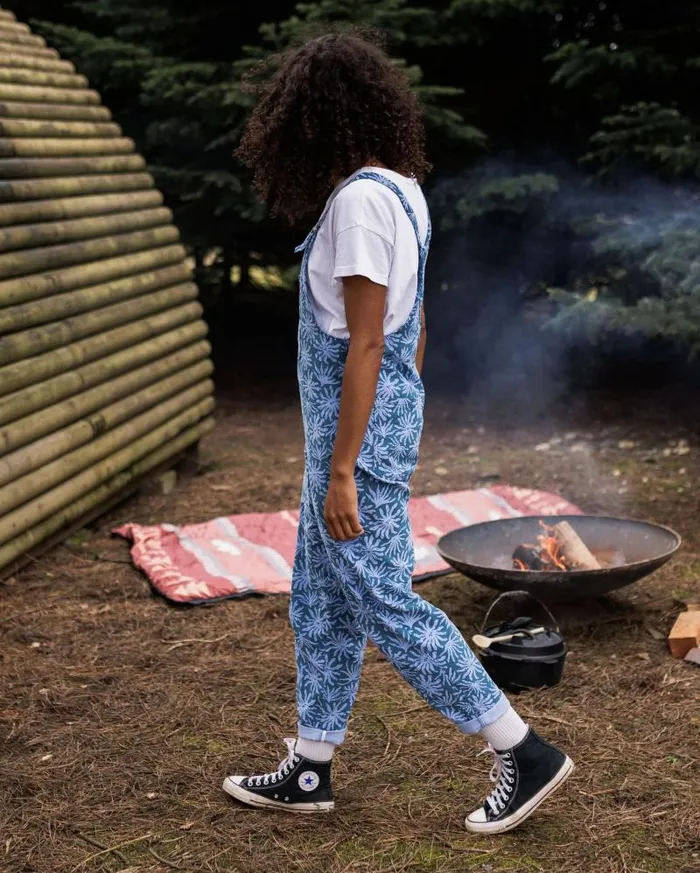 Passenger Bottoms Meadows Organic Cotton Cord Dungarees Seaweed Blue Steel Seaweed Blue Steel 8211 Women