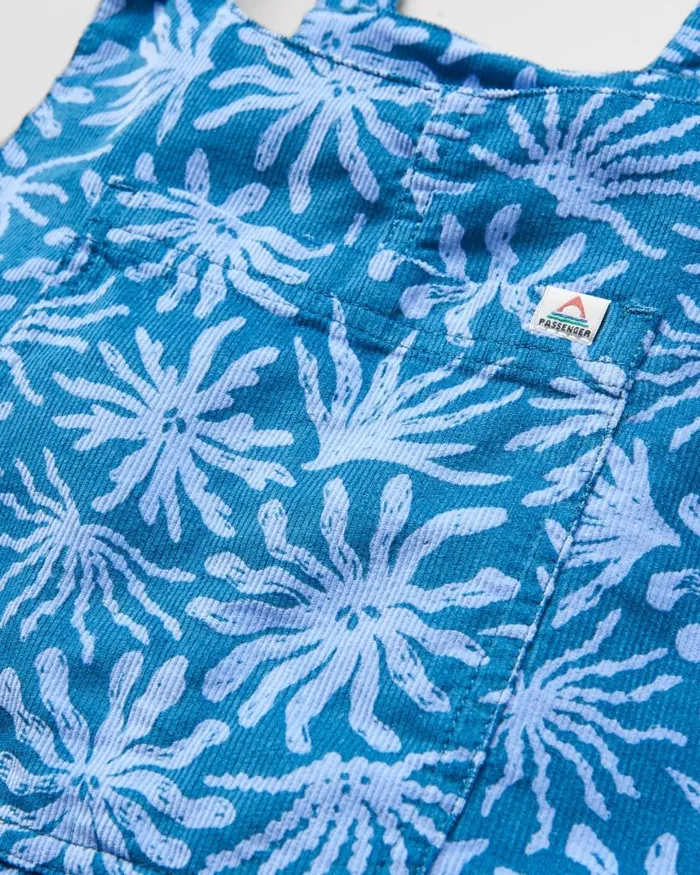 Passenger Bottoms Meadows Organic Cotton Cord Dungarees Seaweed Blue Steel Seaweed Blue Steel 8211 Women