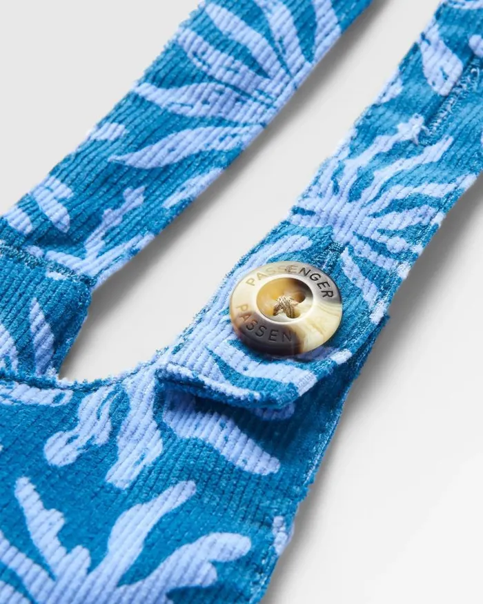 Passenger Bottoms Meadows Organic Cotton Cord Dungarees Seaweed Blue Steel Seaweed Blue Steel 8211 Women