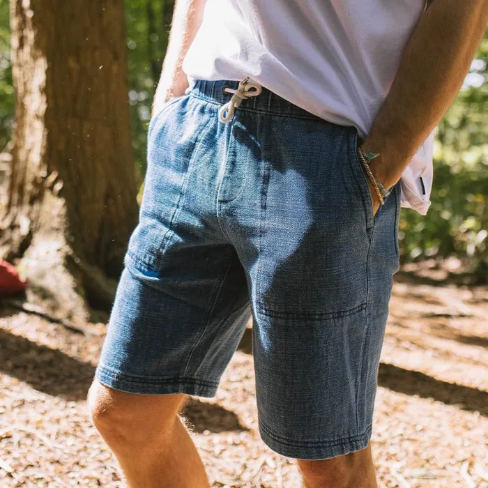 Passenger Bottoms Pine Recycled Cotton Cord Shorts Washed Denim Washed Denim 8211 Men