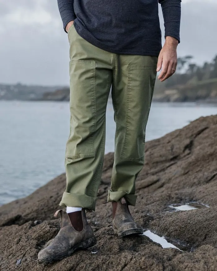 Passenger Bottoms Vantage Organic Cotton Canvas Trouser Khaki Khaki 8211 Men
