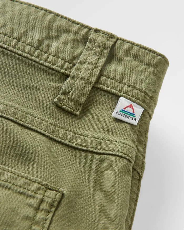 Passenger Bottoms Vantage Organic Cotton Canvas Trouser Khaki Khaki 8211 Men