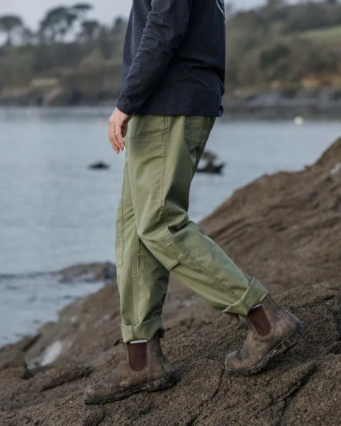 Passenger Bottoms Vantage Organic Cotton Canvas Trouser Khaki Khaki 8211 Men