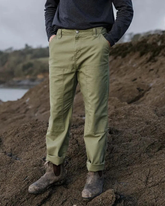 Passenger Bottoms Vantage Organic Cotton Canvas Trouser Khaki Khaki 8211 Men