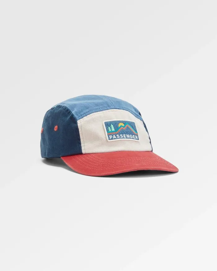 Passenger Caps and Hats Made To Roam Recycled 5 Panel Cap Moonlight Blue Multi Moonlight Blue Multi 8211 WomenMen Passenger Caps and Hats Made To Roam Recycled 5 Panel Cap Moonlight Blue Multi Moonlight Blue Multi 8211 WomenMen