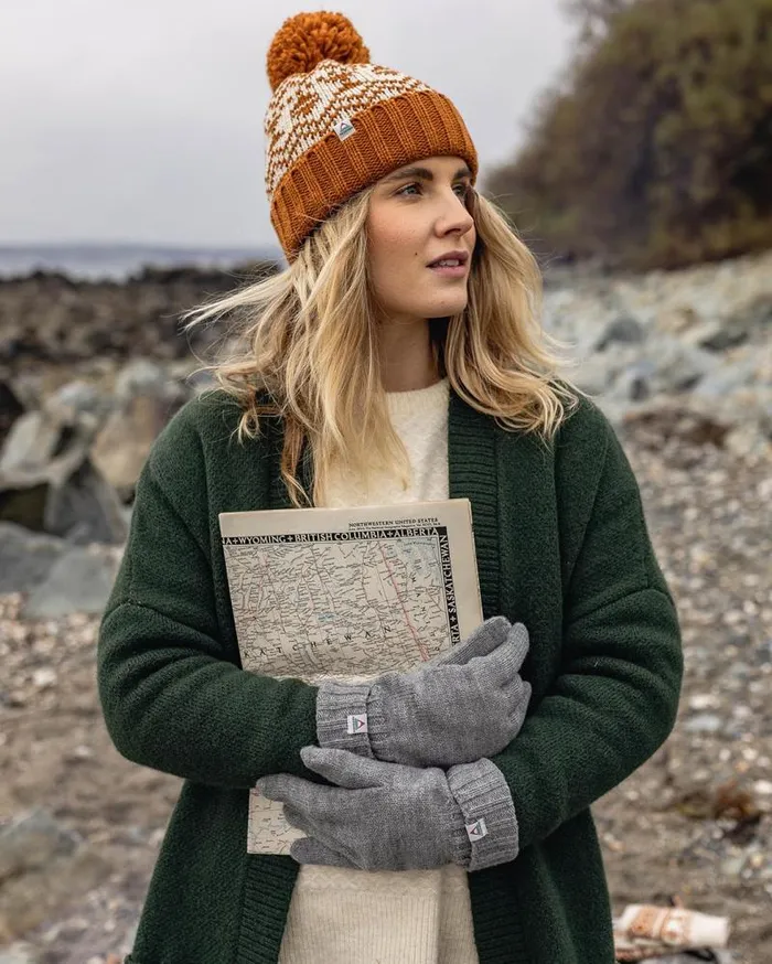 Passenger Gloves Gale Recycled Acrylic Knitted Gloves Flecked Grey Marl Flecked Grey Marl 8211 MenWomen