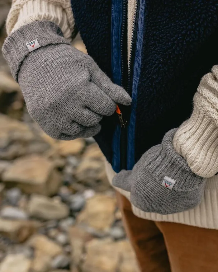 Passenger Gloves Gale Recycled Acrylic Knitted Gloves Flecked Grey Marl Flecked Grey Marl 8211 MenWomen