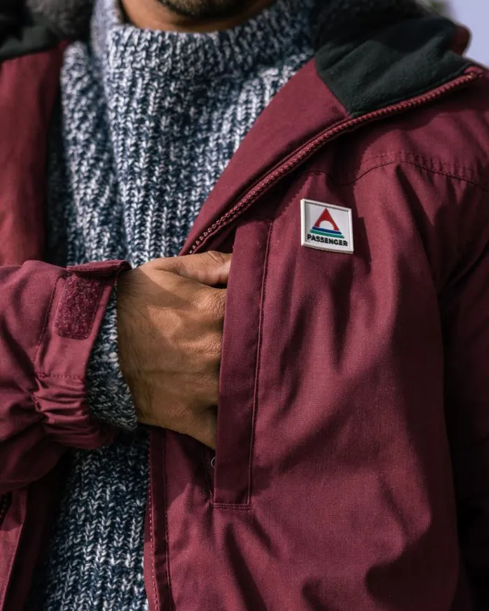 Passenger Jackets Discover Recycled Sherpa Lined Jacket Wine Wine 8211 Men