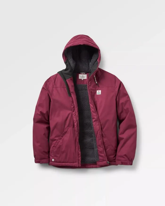Passenger Jackets Discover Recycled Sherpa Lined Jacket Wine Wine 8211 Men