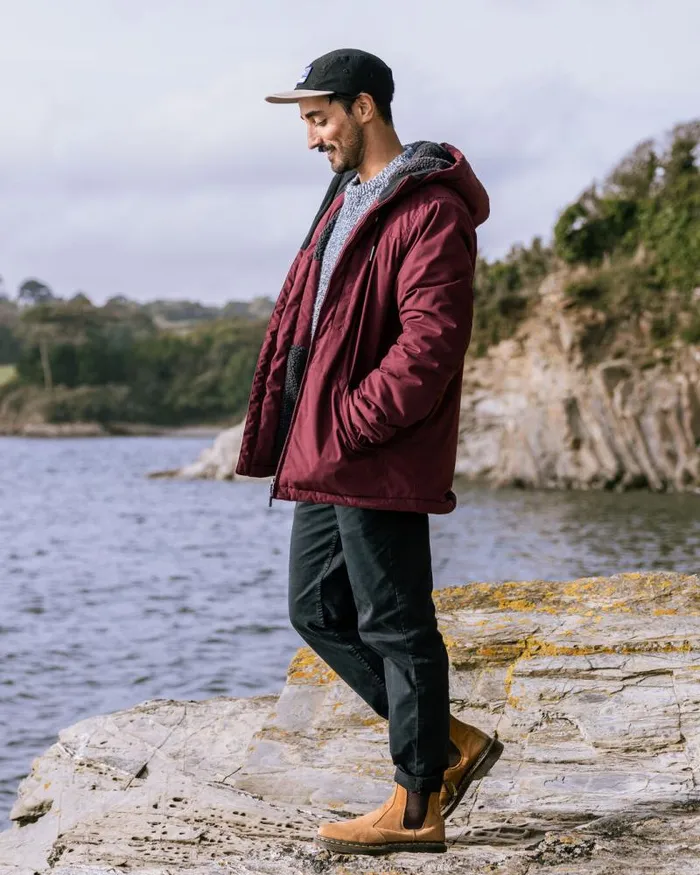 Passenger Jackets Discover Recycled Sherpa Lined Jacket Wine Wine 8211 Men