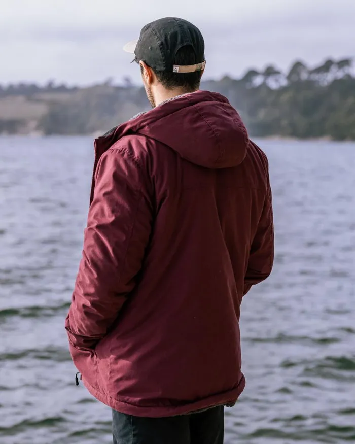 Passenger Jackets Discover Recycled Sherpa Lined Jacket Wine Wine 8211 Men