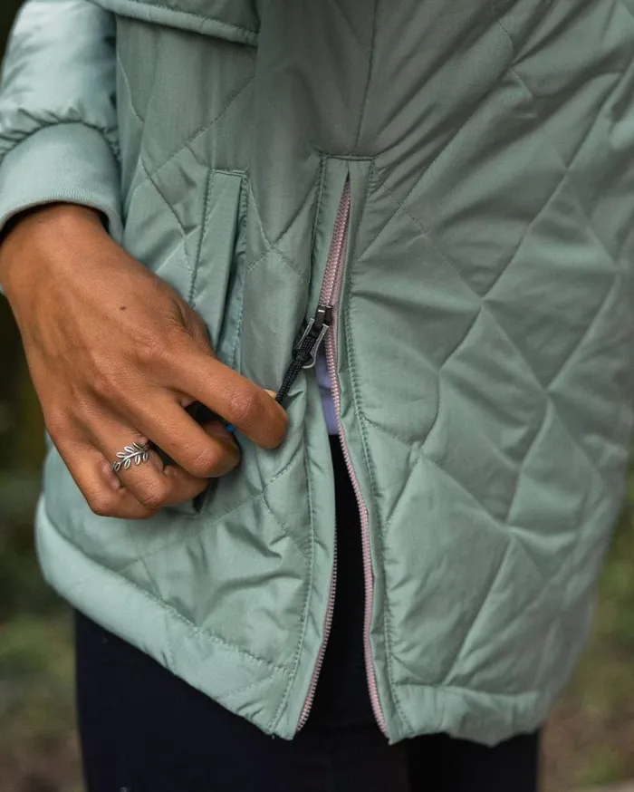 Passenger Jackets Ocean Recycled Insulated 12 Zip Jacket Pistachio Pistachio 8211 Women