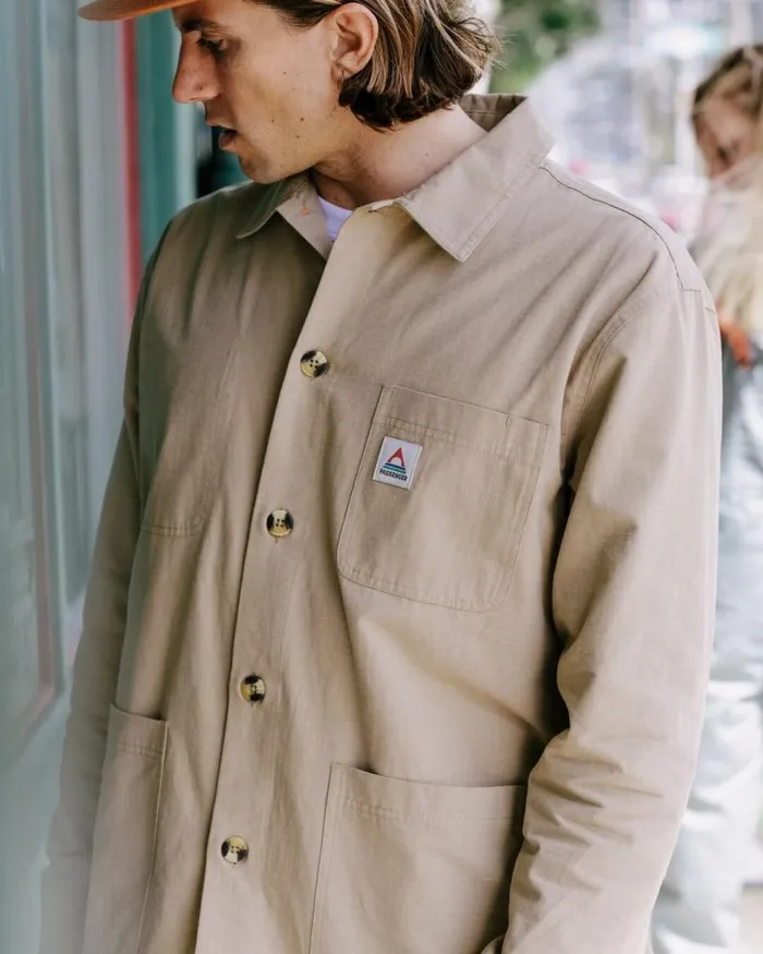 Passenger Tops Balsa Organic Cotton Overshirt Biscuit Biscuit 8211 Men
