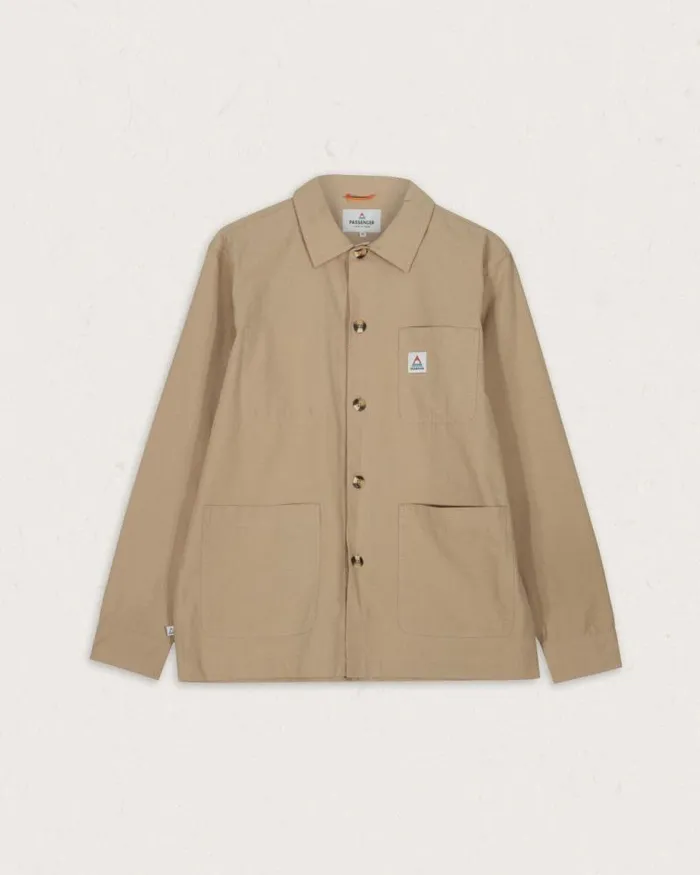 Passenger Tops Balsa Organic Cotton Overshirt Biscuit Biscuit 8211 Men
