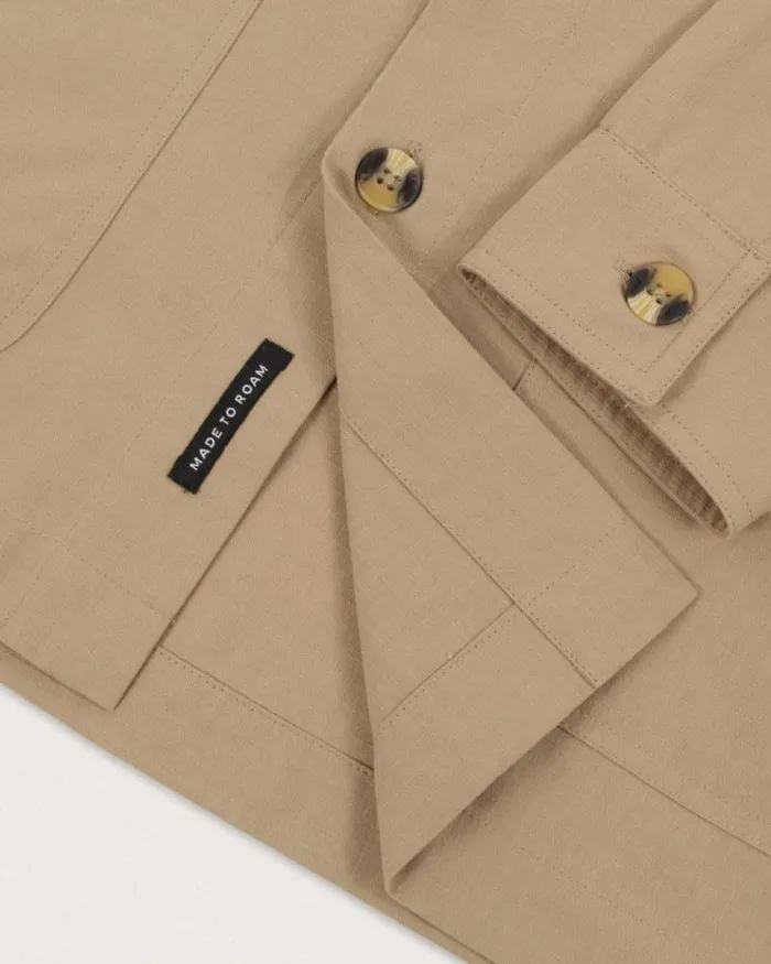 Passenger Tops Balsa Organic Cotton Overshirt Biscuit Biscuit 8211 Men