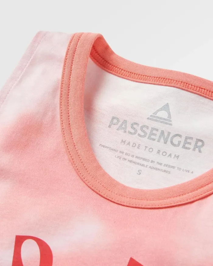 Passenger Tops Discovery Organic Cotton Vest Tie Dye Shell Pink Tie Dye Shell Pink 8211 Women
