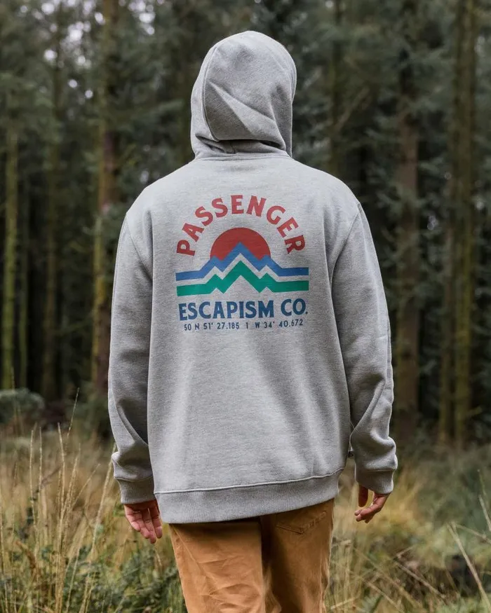 Passenger Tops Dumont Organic Relaxed Fit Hoodie Grey Marl Grey Marl 8211 Men