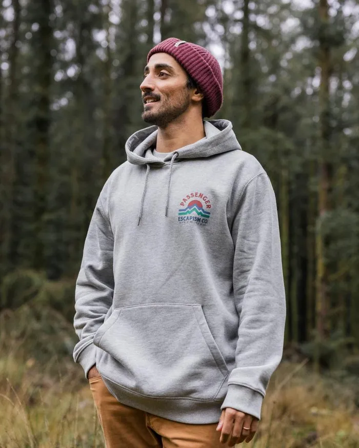 Passenger Tops Dumont Organic Relaxed Fit Hoodie Grey Marl Grey Marl 8211 Men
