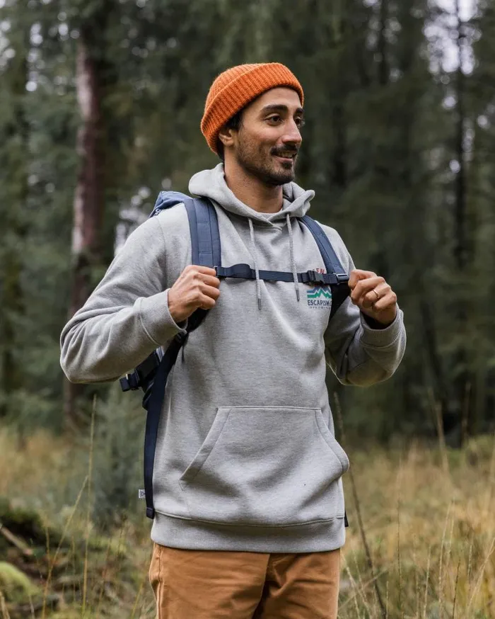 Passenger Tops Dumont Organic Relaxed Fit Hoodie Grey Marl Grey Marl 8211 Men