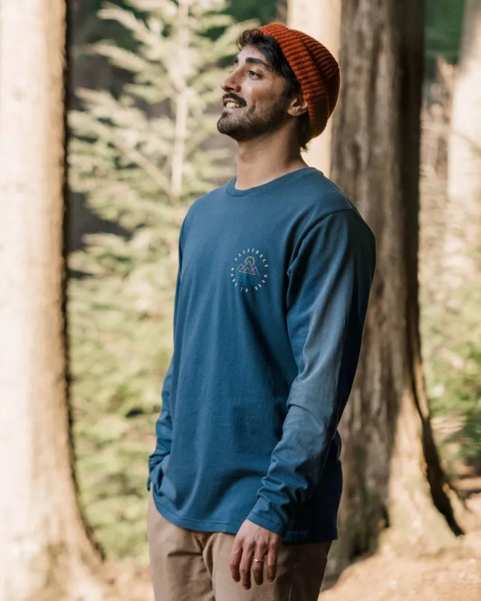 Passenger Tops Escapism Recycled LS TShirt Dark Denim Dark Denim 8211 Men