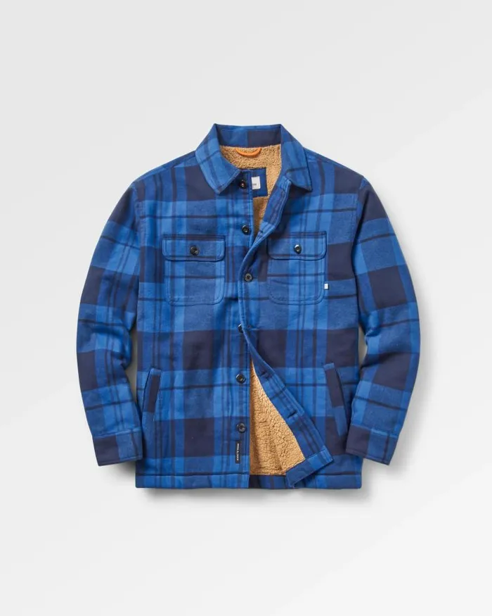 Passenger Tops Freestyle SherpaLined Overshirt True Blue True Blue 8211 Men