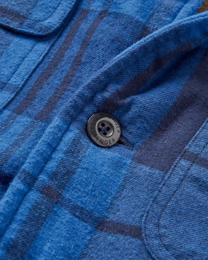 Passenger Tops Freestyle SherpaLined Overshirt True Blue True Blue 8211 Men