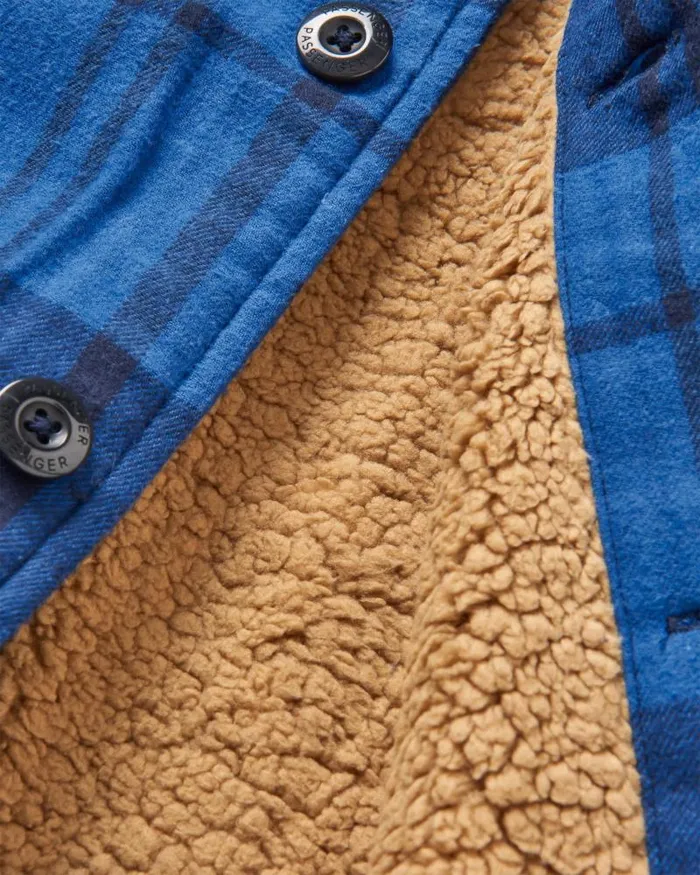 Passenger Tops Freestyle SherpaLined Overshirt True Blue True Blue 8211 Men