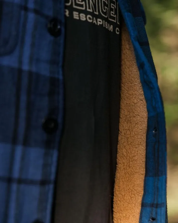 Passenger Tops Freestyle SherpaLined Overshirt True Blue True Blue 8211 Men