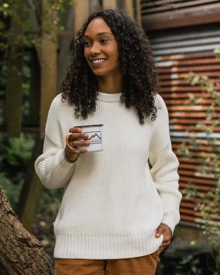 Passenger Tops Gondwana Classic Knitted Jumper Off White Off White 8211 Women