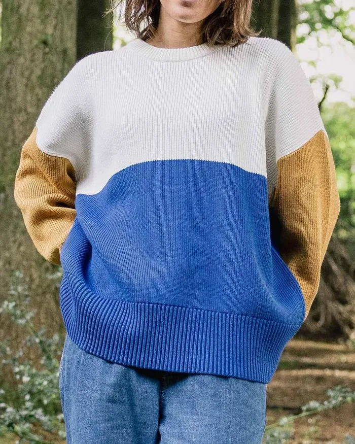 Passenger Tops Gondwana Organic Oversized Knitted Jumper True Blue True Blue 8211 Women