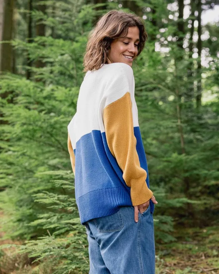 Passenger Tops Gondwana Organic Oversized Knitted Jumper True Blue True Blue 8211 Women