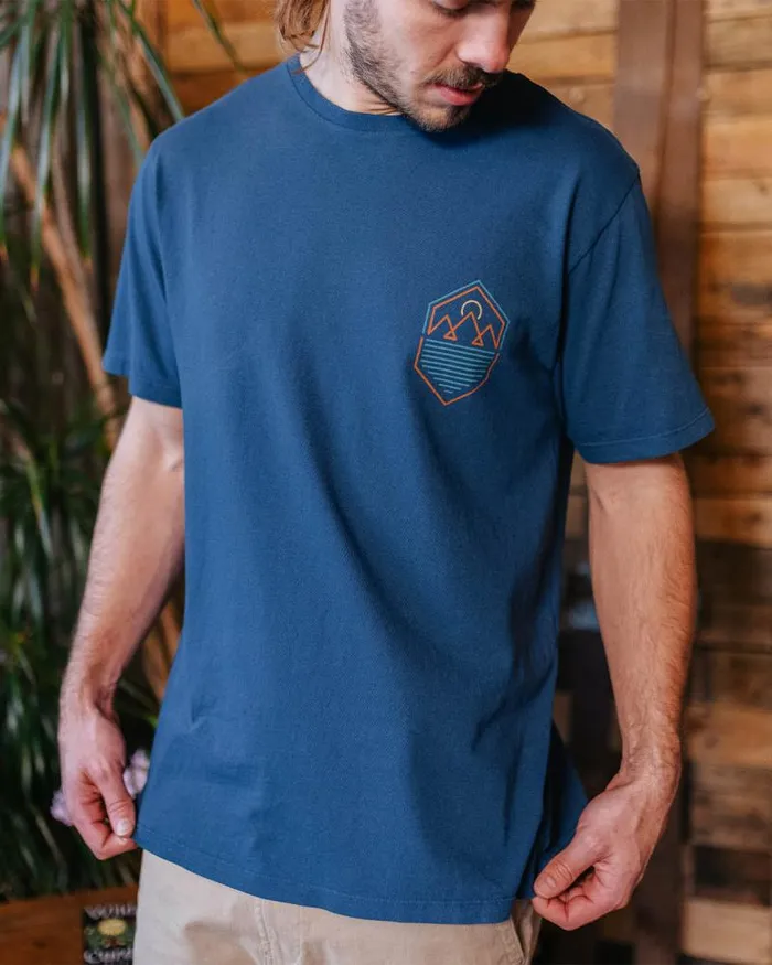 Passenger Tops Guided TShirt Dark Denim Dark Denim 8211 Men