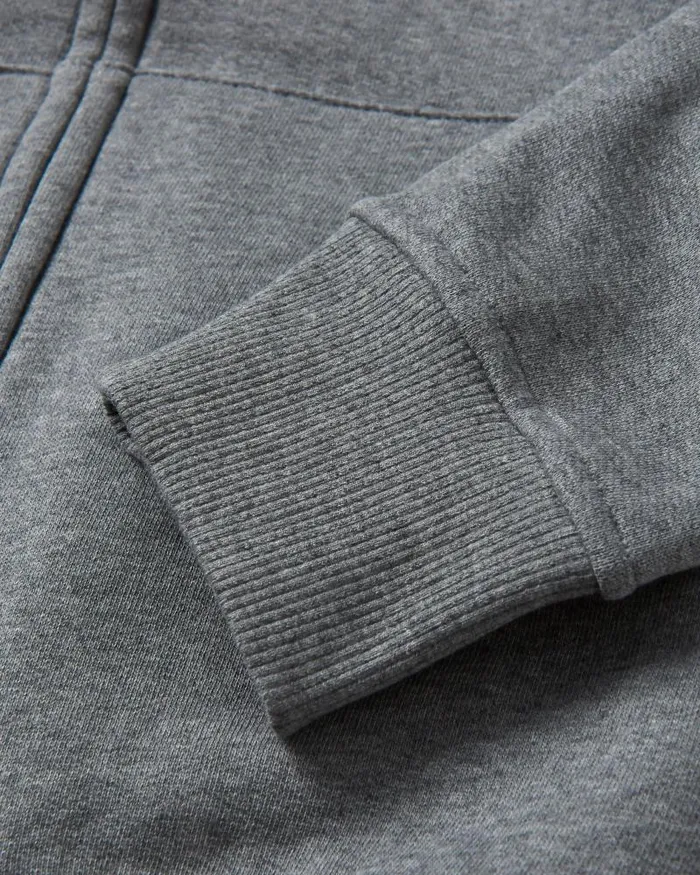 Passenger Tops Heritage Full Zip Recycled Cotton Hoodie Dark Grey Marl Dark Grey Marl 8211 Men