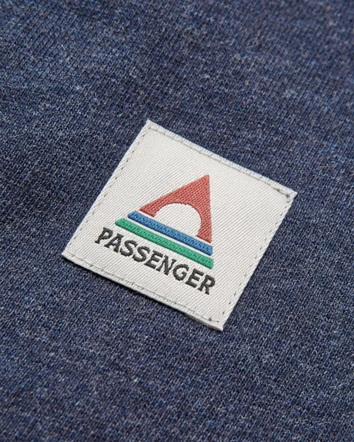 Passenger Tops Heritage Full Zip Recycled Cotton Hoodie Deep Navy Marl Deep Navy Marl 8211 Men