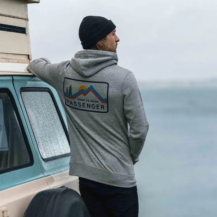 Passenger Tops Made To Roam Recycled Hoodie Grey Marl Grey Marl 8211 Men