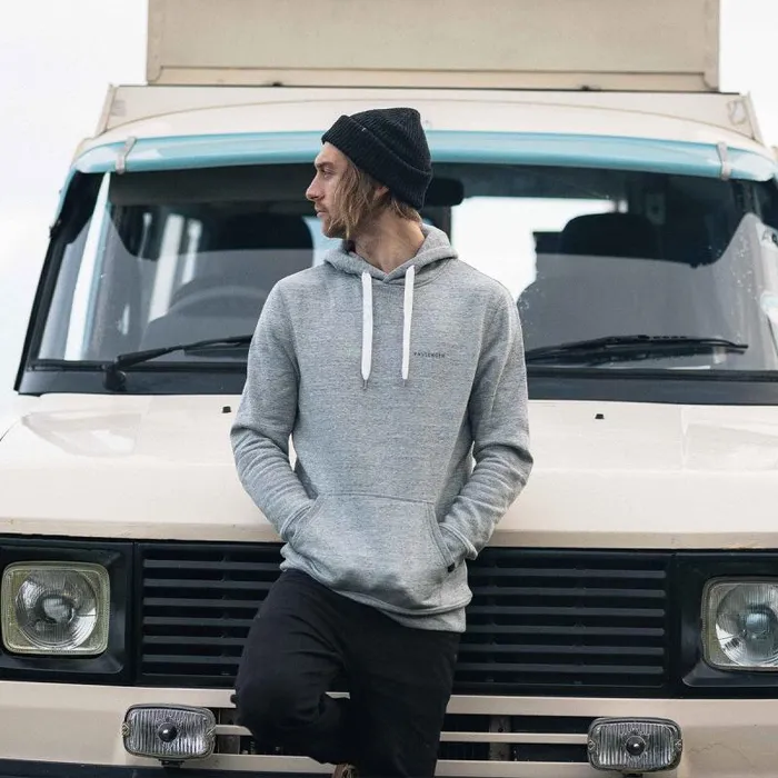 Passenger Tops Made To Roam Recycled Hoodie Grey Marl Grey Marl 8211 Men