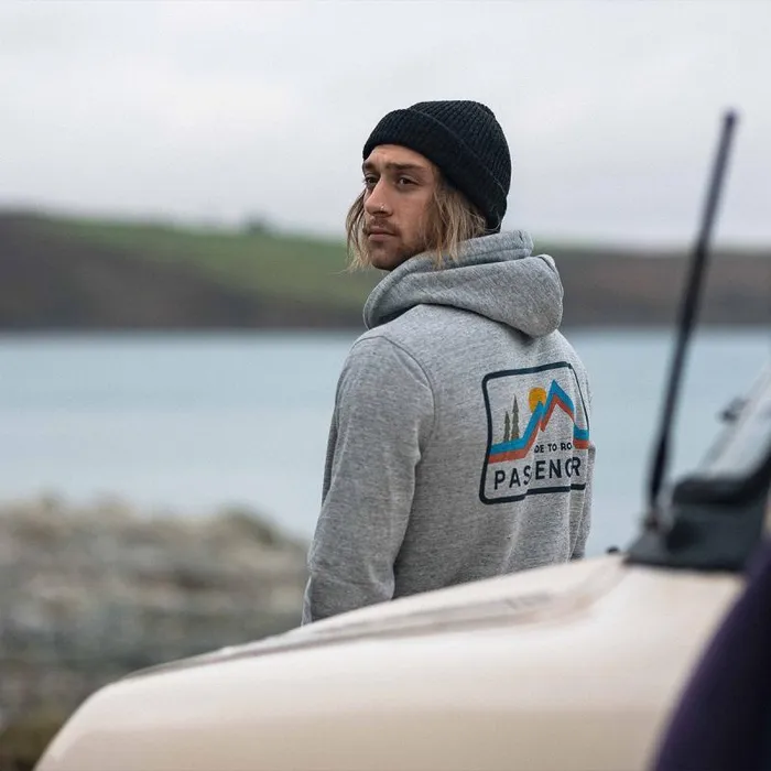 Passenger Tops Made To Roam Recycled Hoodie Grey Marl Grey Marl 8211 Men