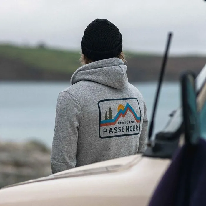 Passenger Tops Made To Roam Recycled Hoodie Grey Marl Grey Marl 8211 Men