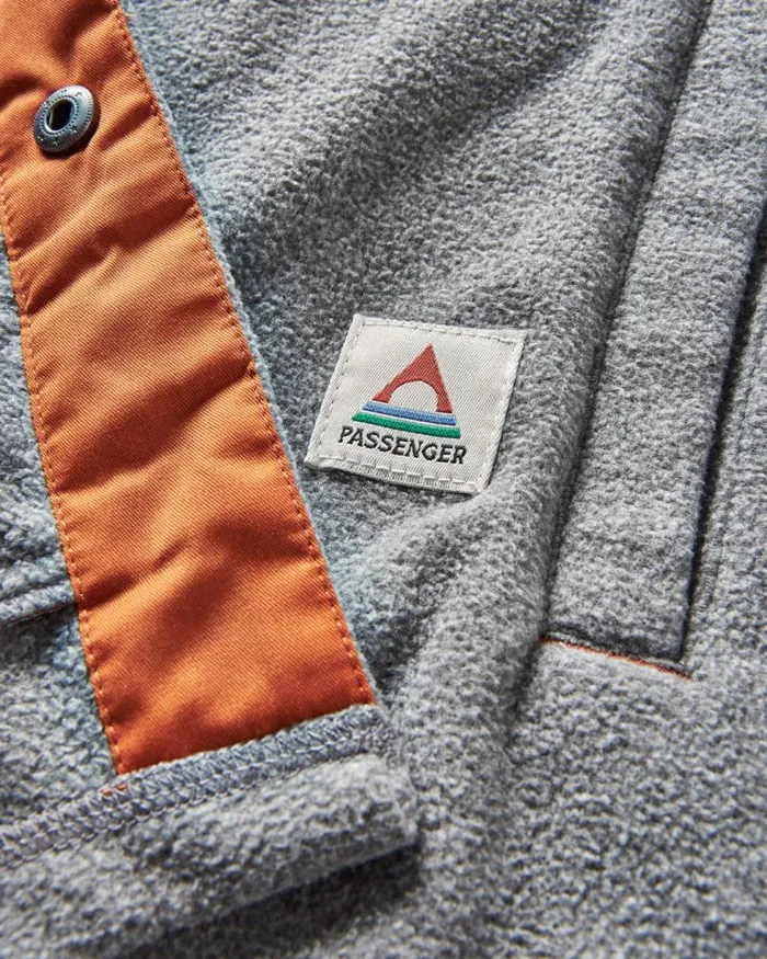 Passenger Tops Maple Polar Fleece Shirt Grey Marl Grey Marl 8211 Men
