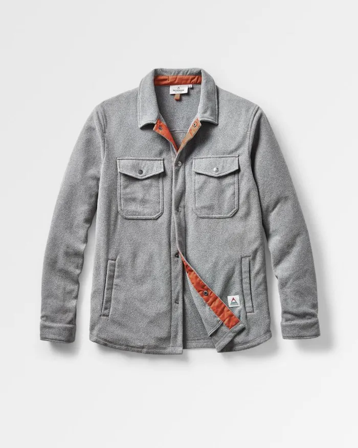 Passenger Tops Maple Polar Fleece Shirt Grey Marl Grey Marl 8211 Men